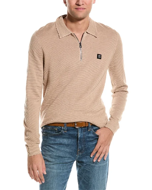 Hugo Boss Sastor Wool-Blend 1/4-Zip Polo Shirt