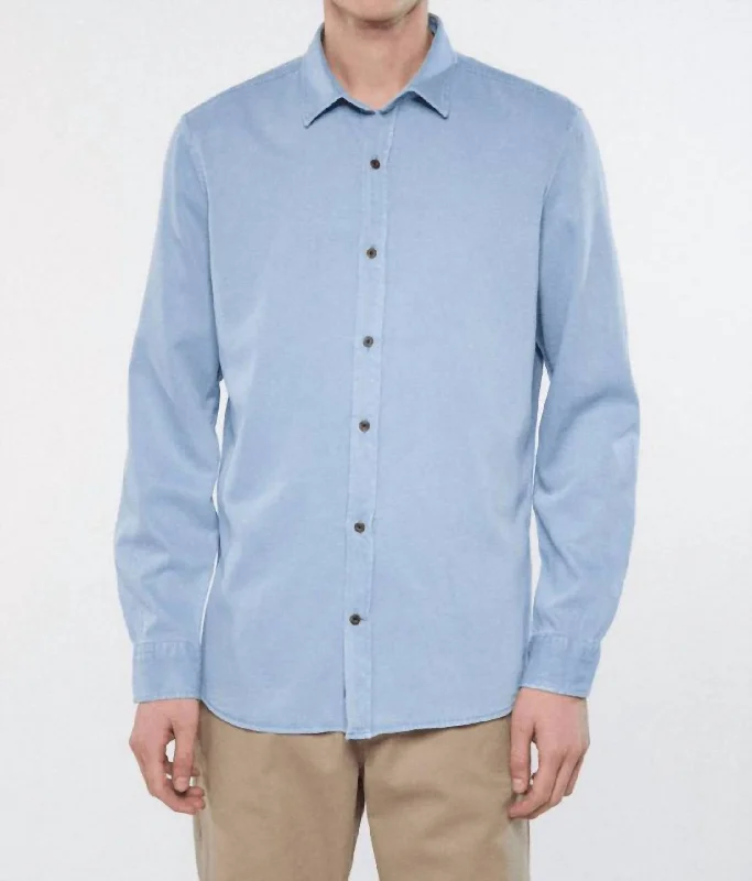 Luxe Long Sleeve Shirt In Blue