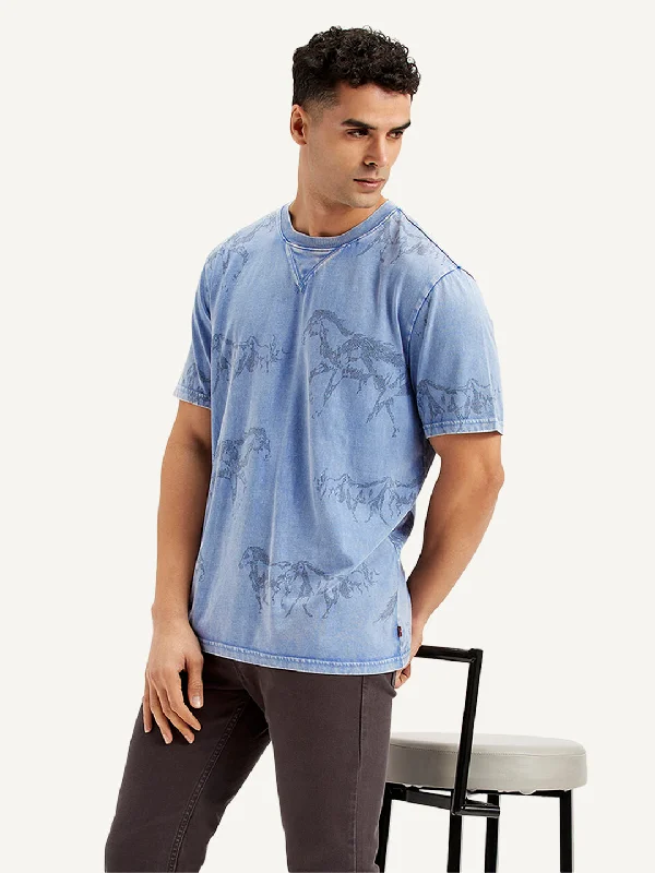 Men's Conversational Print Regular Fit T-Shirt