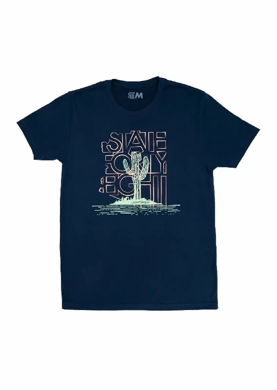 Men's Crew Neck Tee In Navy Blue