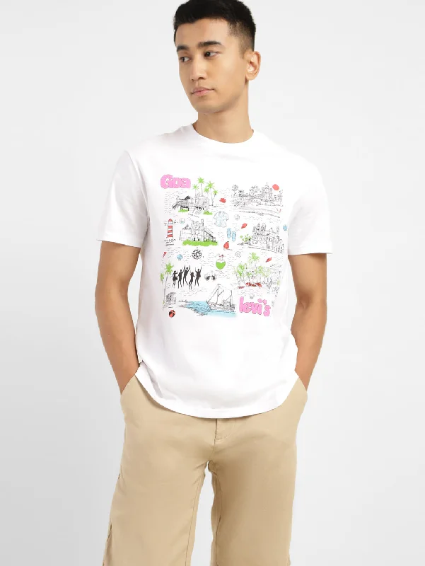 Men's Graphic Print Crew Neck T-shirt