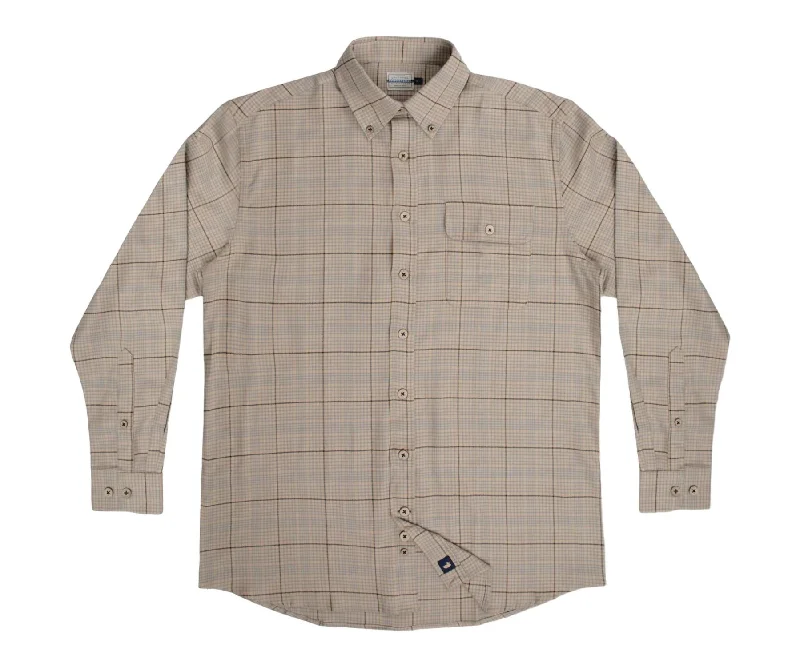 Men's Montevallo Houndstooth Flannel Shirt In Tan/slate