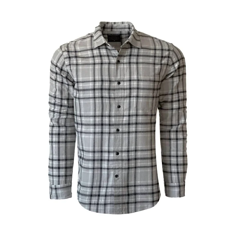 Men's Park City Plaid Shirt In Grey