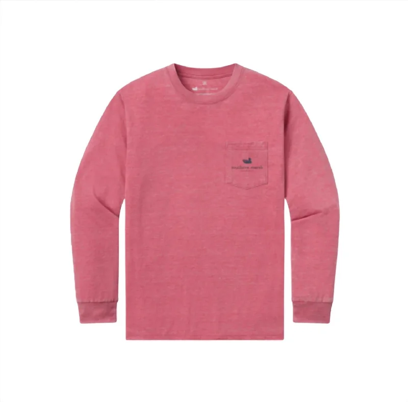 Men's Seawash High Altitude Long Sleeve Tee In Rhubarb