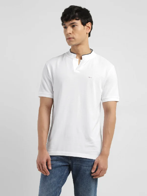 Men's Solid Slim Fit Henley Neck T-Shirt