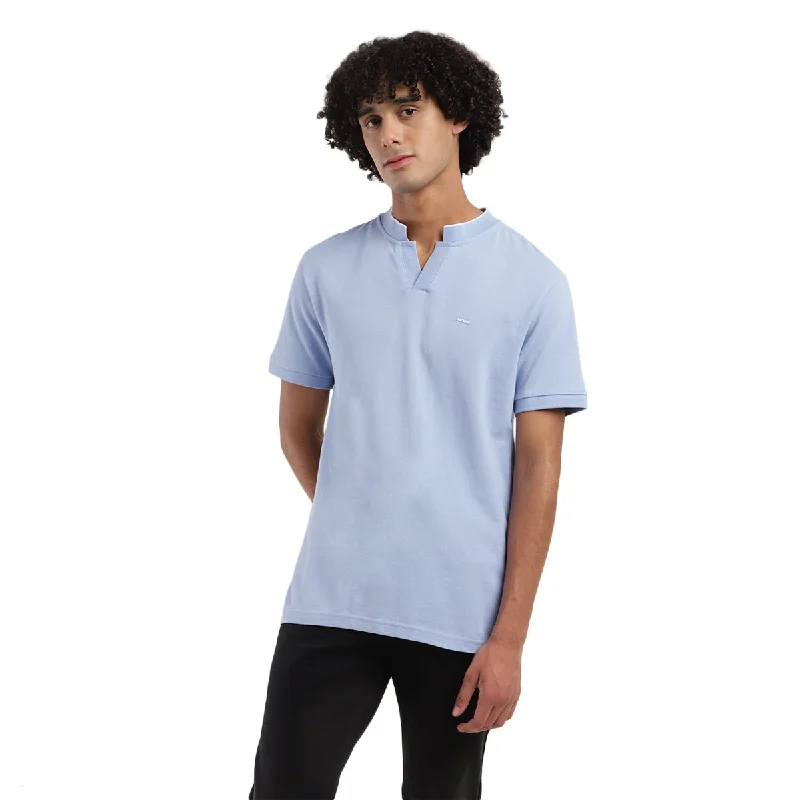 Men's Solid Slim Fit Polo T-Shirt