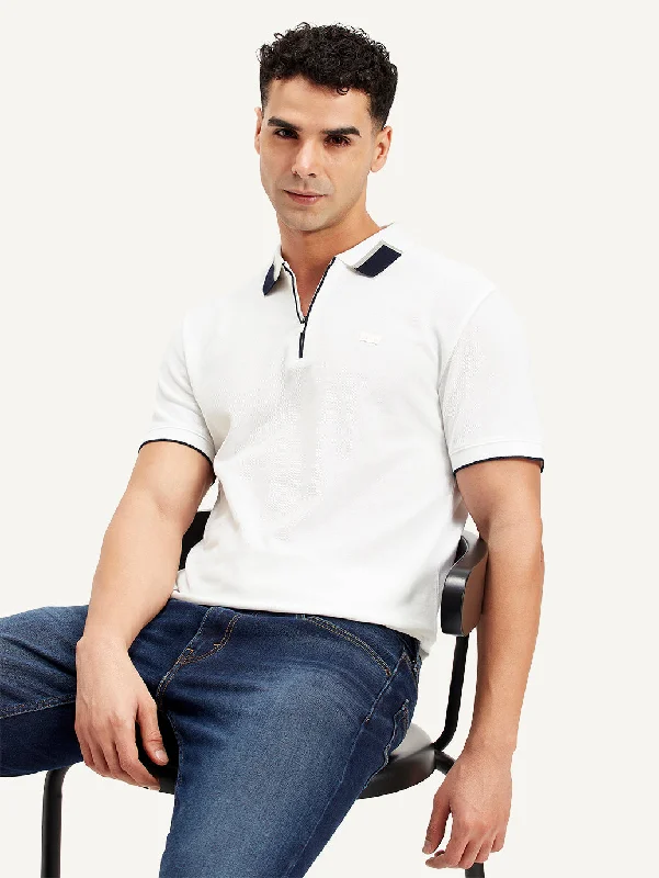 Men's Solid Slim Fit Polo T-shirt