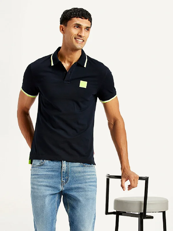 Men's Solid Slim Fit Polo T-shirt