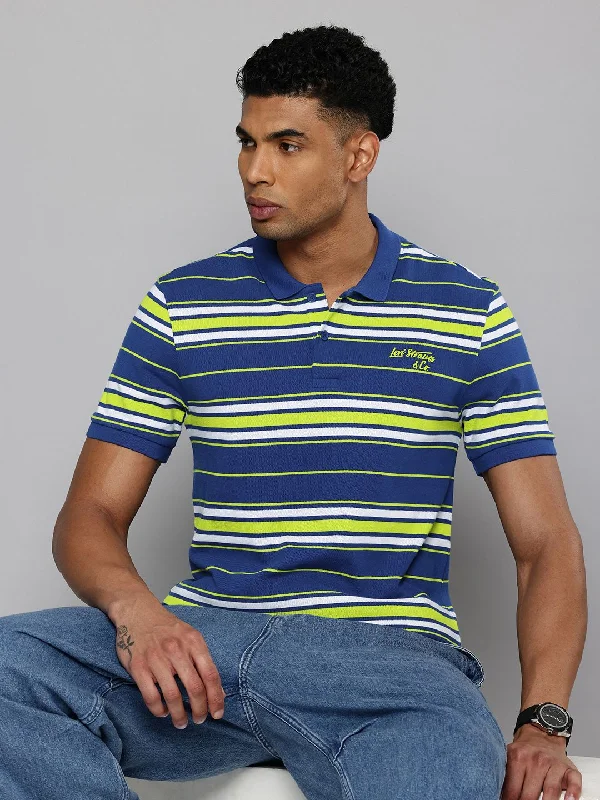 Men's Striped Polo T-shirt