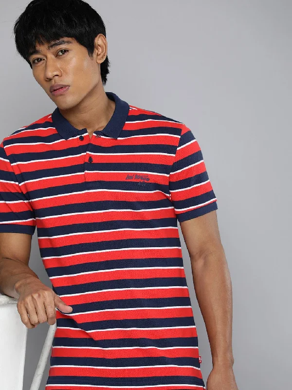 Men's Striped Polo T-shirt