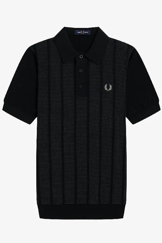 Men's Twin Tipped Polo Shirt In Black