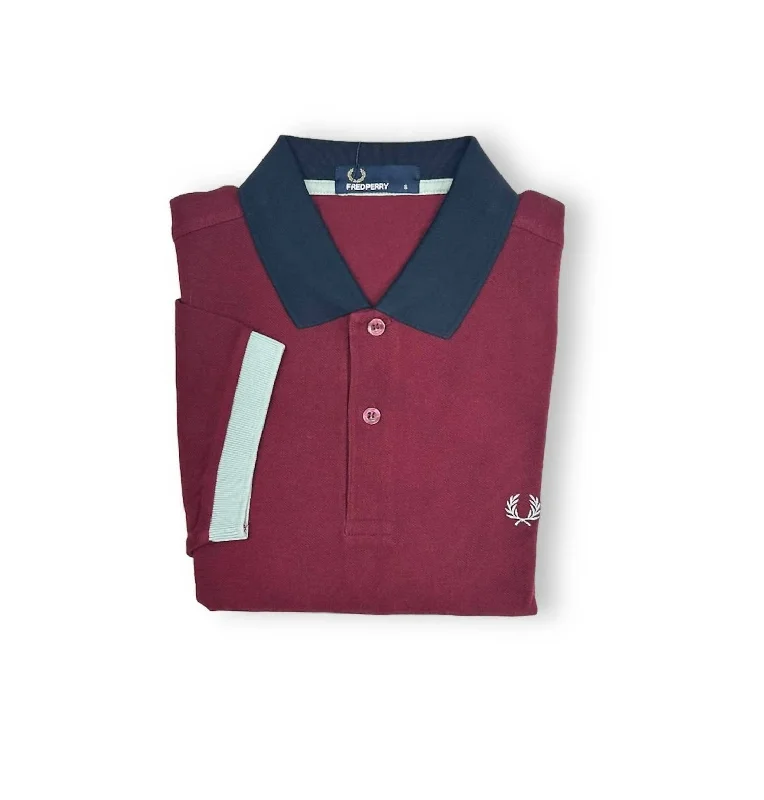 Men's Twin Tipped Polo Shirt In Rosewood