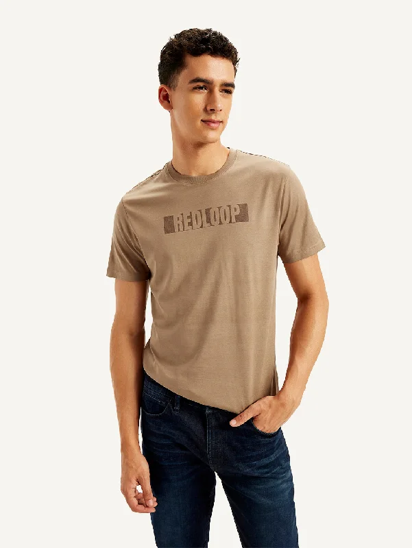 Men's Typographic Print Slim Fit T-shirt