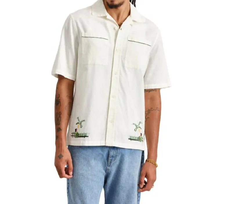 Newton Shirt In Ecru Paradise Stich