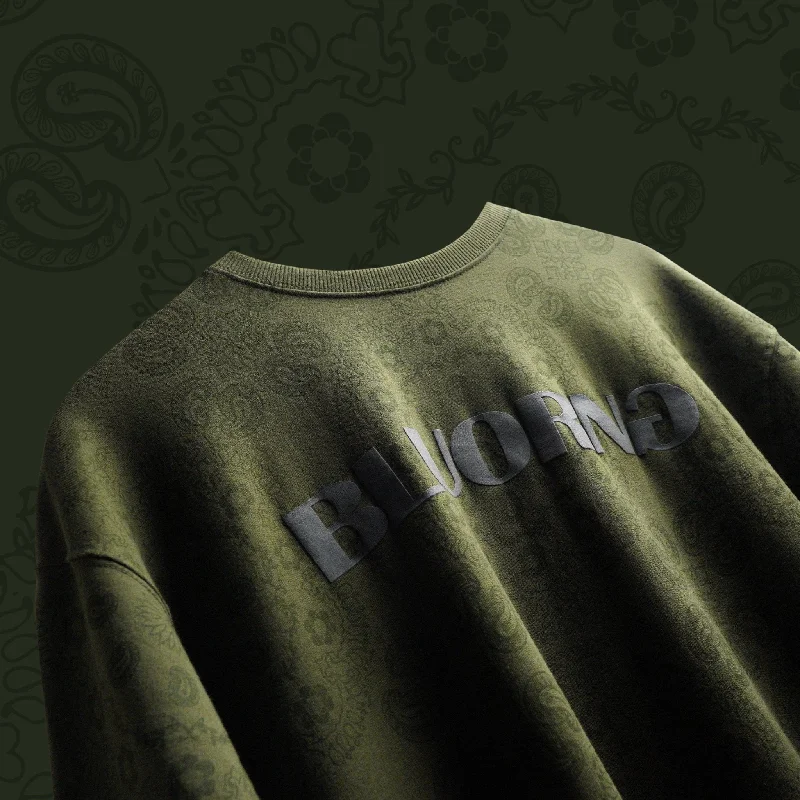 OLIVE PAISLEY T-SHIRT