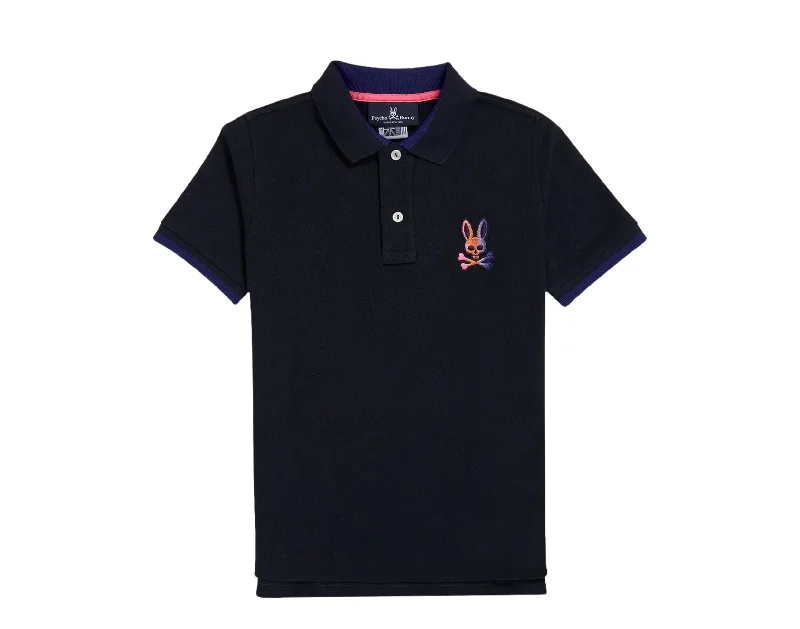 Psycho Bunny Kids' Dylan Gradient Polo Navy Shirt B0K201S1PC-NVY