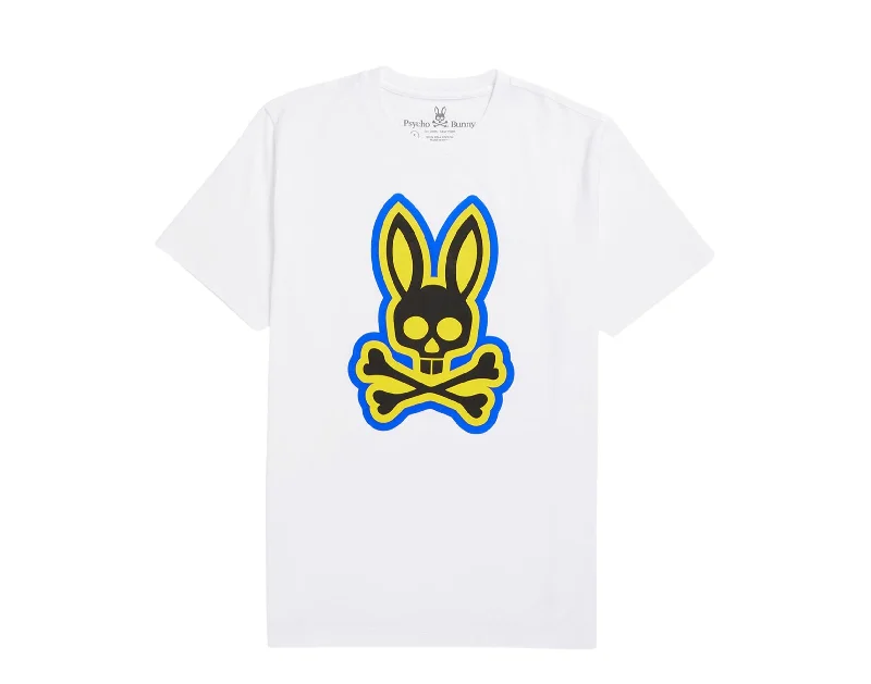 Psycho Bunny Patchin Graphic White Men's Tee Shirt B6U852U1PC-WHT