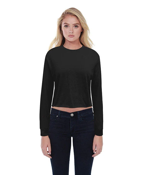 ST1170 - StarTee Ladies Boyfriend Long Sleeve Crop T-Shirt