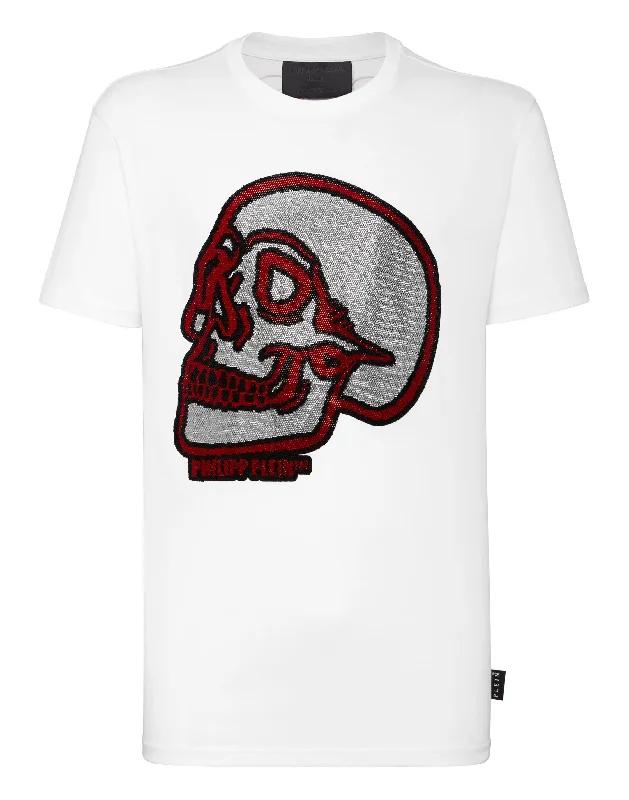 T-shirt Round Neck SS Crystal outline Skull