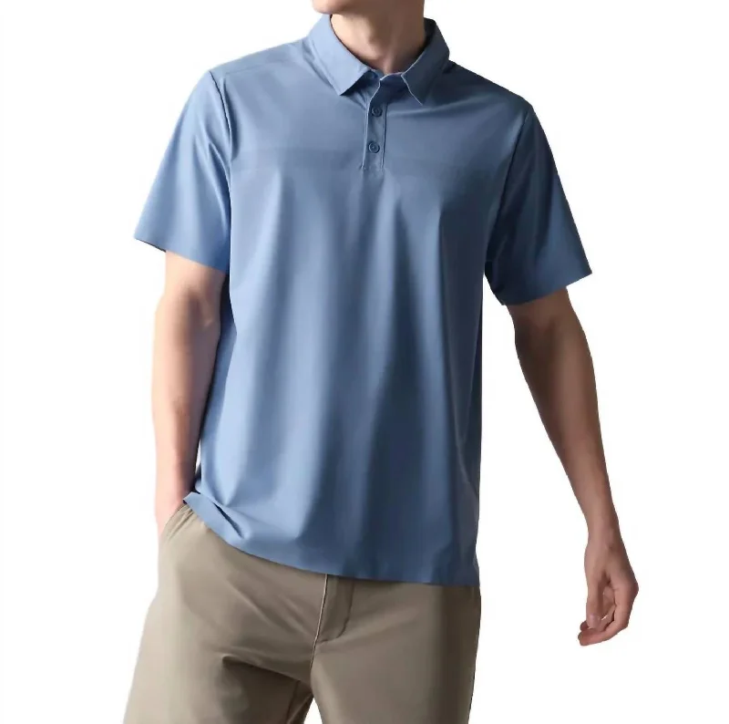 Tech Polo Shirt In Horizon Blue