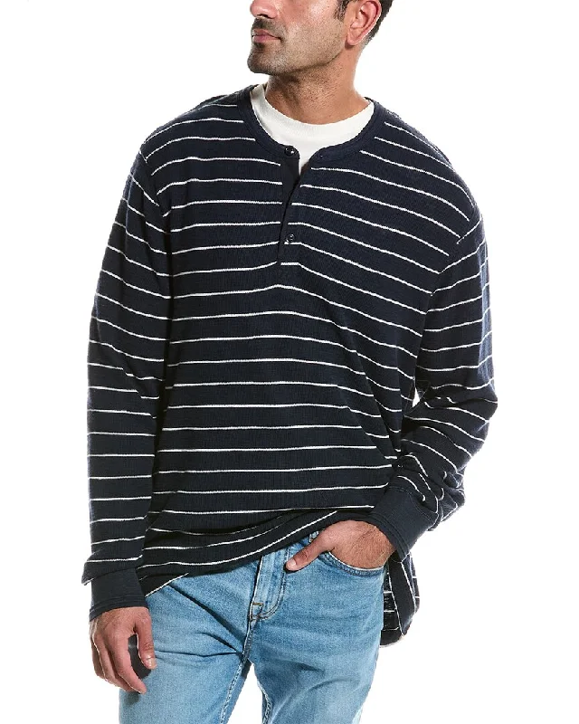 Todd Snyder Lightweight Stripe Mini Waffle Henley