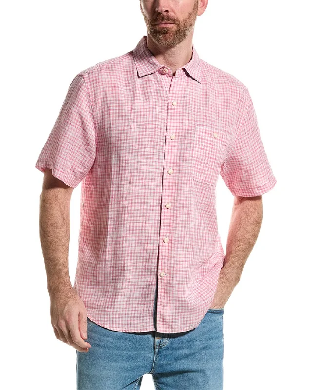 Tommy Bahama Sand Beach Check Linen-Blend Camp Shirt