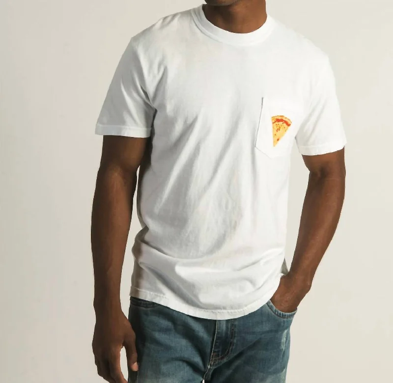 Unisex One Bite Pocket Tee In White