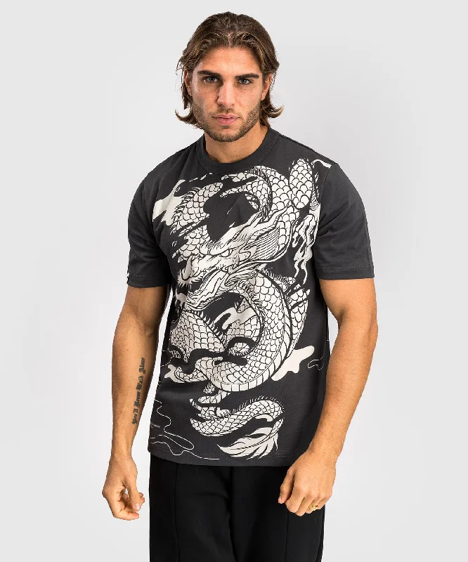 Venum Dragon’s Flight Men’s T-Shirt - Charcoal Grey/Cream White