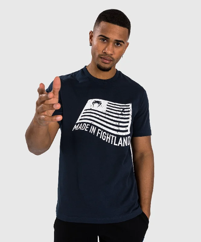 Venum Made in Fightland T-Shirt - Navy Blue/White