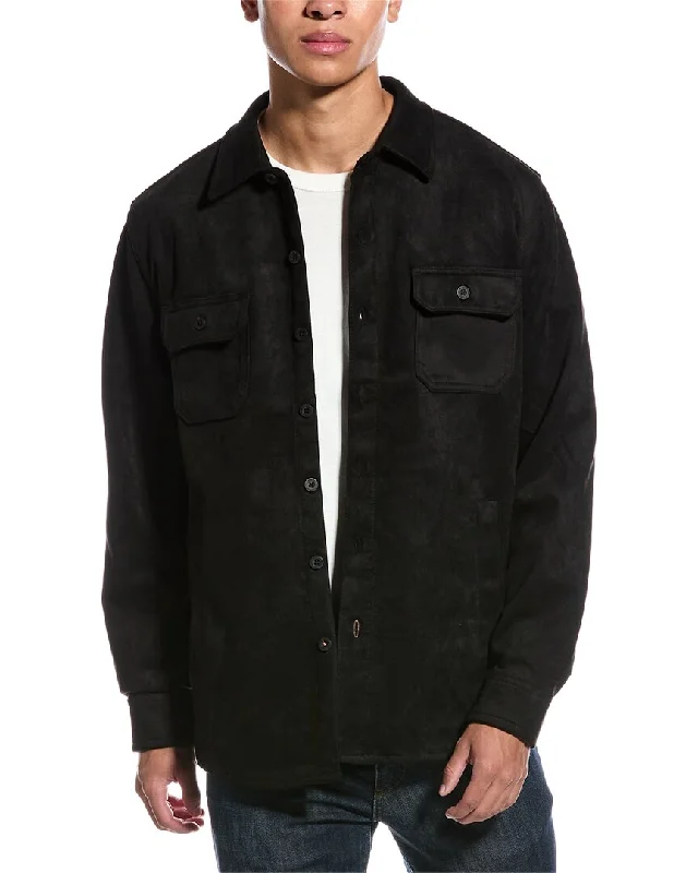 WEATHERPROOF VINTAGE Microsuede Shirt Jacket